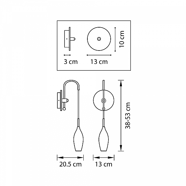 Настенное бра Lightstar Pentola 803523