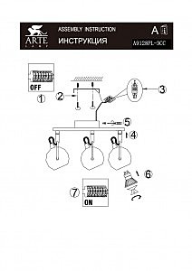 Светильник спот Arte Lamp SPIA A9128PL-3CC