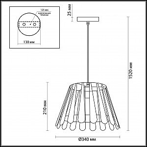 Светильник подвесной Odeon Light Kraz 3381/1