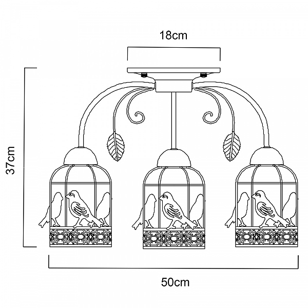 Потолочная люстра Arte Lamp Cincia A5090PL-3WG