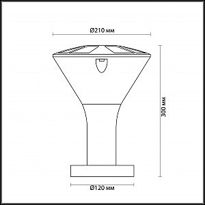 Уличный наземный светильник Odeon Light Lenar 4046/1B