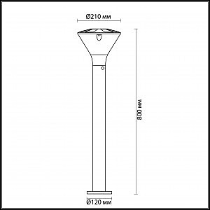 Уличный наземный светильник Odeon Light Lenar 4046/1F