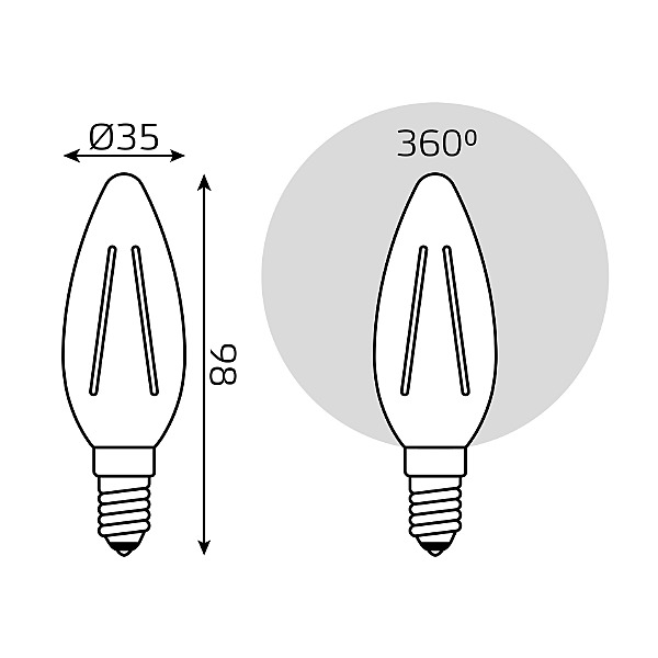 Светодиодная лампа Gauss 103801207