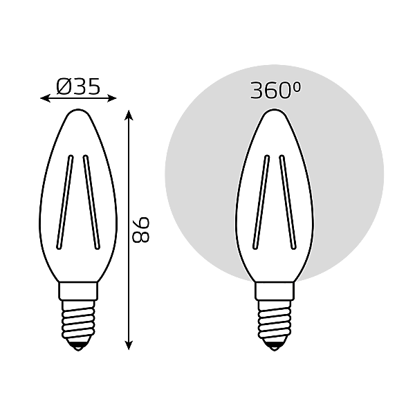Светодиодная лампа Gauss 103801207