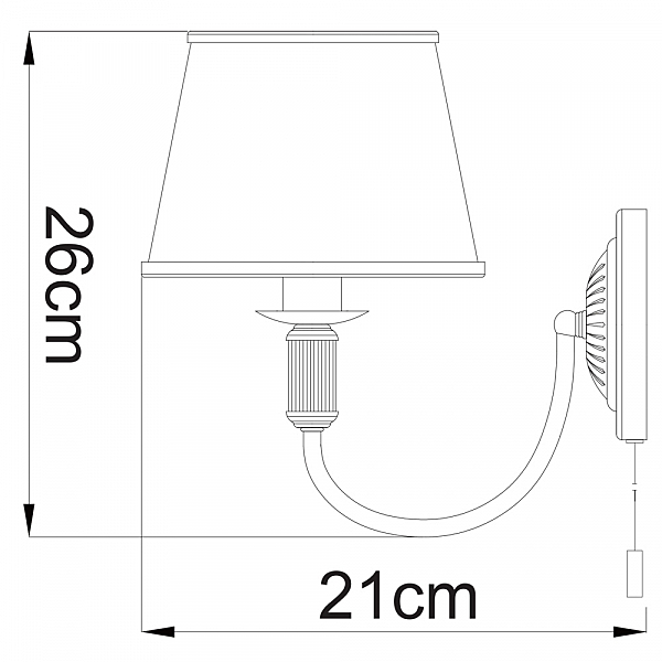 Бра Arte Lamp ALICE A3579AP-1AB