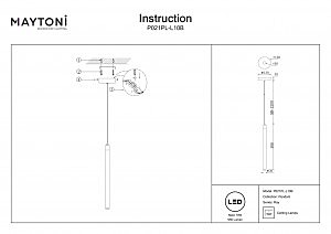 Светильник подвесной Maytoni Ray P021PL-L10B