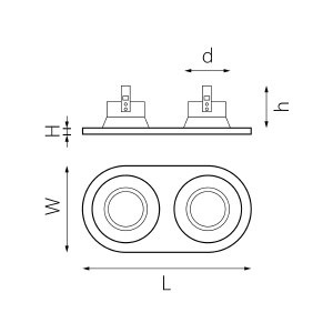 Встраиваемый светильник Lightstar Domino D6570707