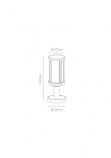 Уличный наземный светильник Arte Lamp Toronto A1036FN-1BK