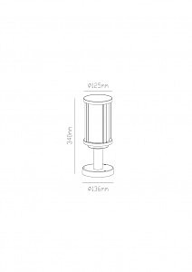 Уличный наземный светильник Arte Lamp Toronto A1036FN-1BK