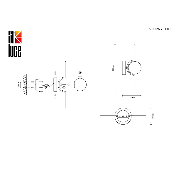 Настенное бра ST Luce Forcio SL1126.201.01