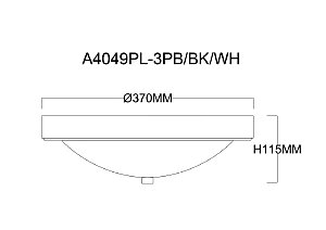 Светильник потолочный Arte Lamp James A4049PL-3PB