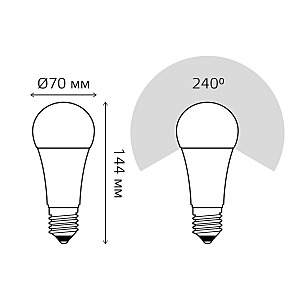 Светодиодная лампа Gauss Black А60/А70 102502322