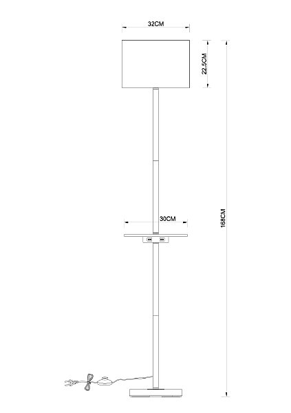 Торшер Arte Lamp Combo A4056PN-1WH