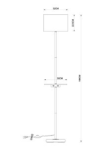 Торшер Arte Lamp Combo A4056PN-1WH