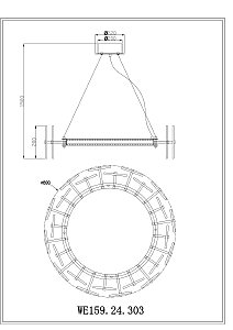 Подвесная люстра Wertmark Nicola WE159.24.303