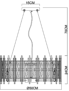 Подвесная люстра Arte Lamp Alruba A1043SP-6BK