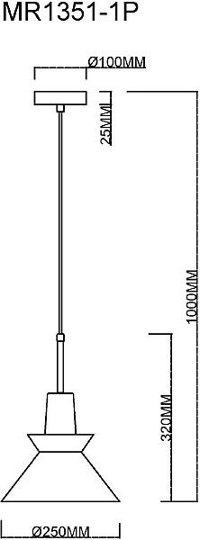 Светильник подвесной MyFar Kristina MR1351-1P
