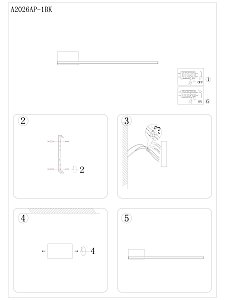 Настенный светильник Arte Lamp A2026AP-1BK