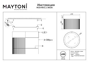 Светильник потолочный Maytoni Imaginary MOD190CL-L18G3K