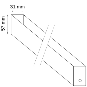 Трек двухконтактный однофазный 2м Lightstar Teta 505026