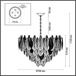 Подвесная люстра Odeon Light Lace 5052/21