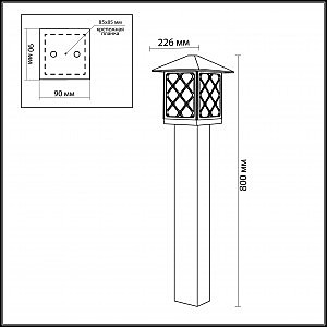 Уличный наземный светильник Odeon Light Meto 2649/1A