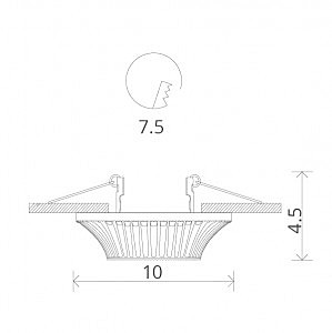 Встраиваемый светильник с узорами Arena A5298PL-1WG Arte Lamp