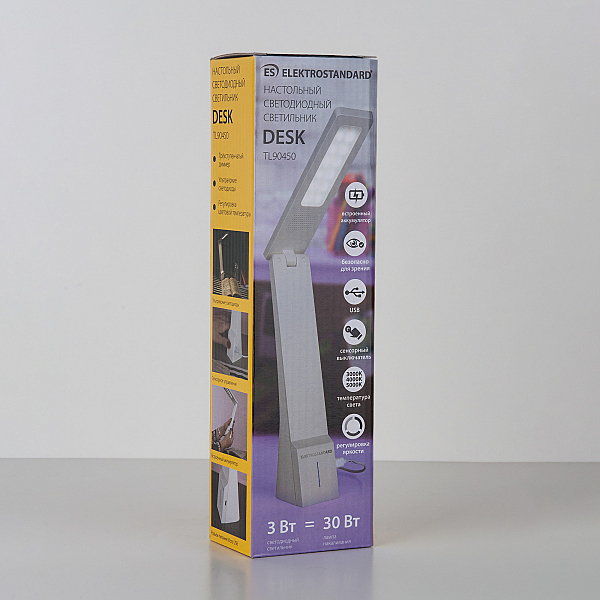 Настольная лампа Eurosvet Desk Desk черный/серый (TL90450) 3W
