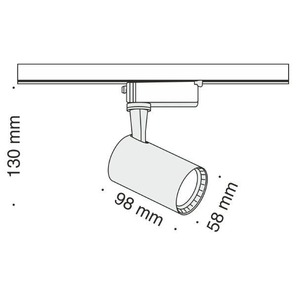 Трековый светильник Maytoni Single phase track system TR003-1-6W4K-W