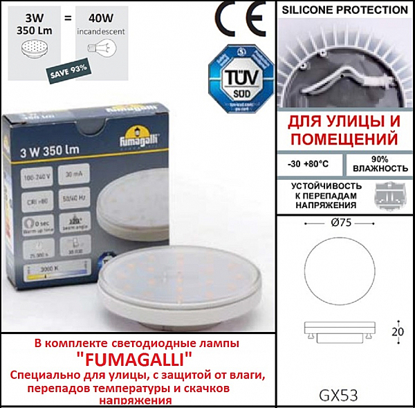 Уличный встраиваемый Fumagalli Ceci 2F2.000.000.AXG1L