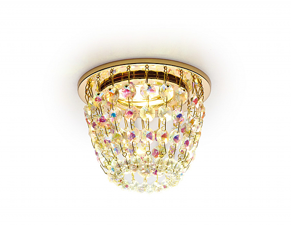 Встраиваемый светильник Ambrella Crystal K2075 G/PR