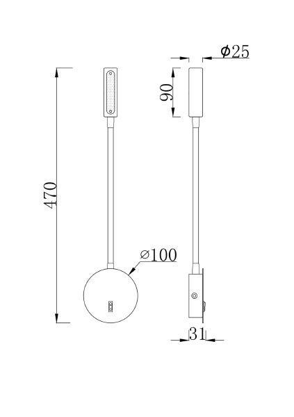 Настенное светодиодное бра Maytoni Stem C035WL-L3W3K