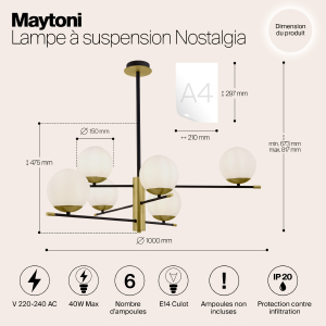 Потолочная люстра Maytoni Nostalgia MOD048PL-06G