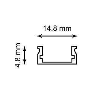 Профиль накладной для светодиодной ленты Feron CAB282 10301