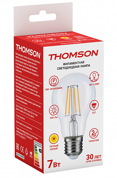 Светодиодная лампа Thomson Filament A60 TH-B2059