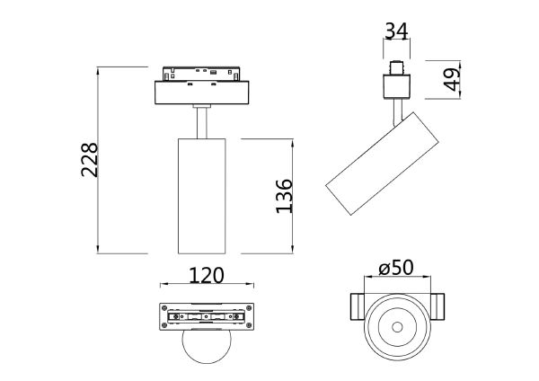 Трековый светильник Maytoni Focus LED Gravity TR019-2-10W4K-MG