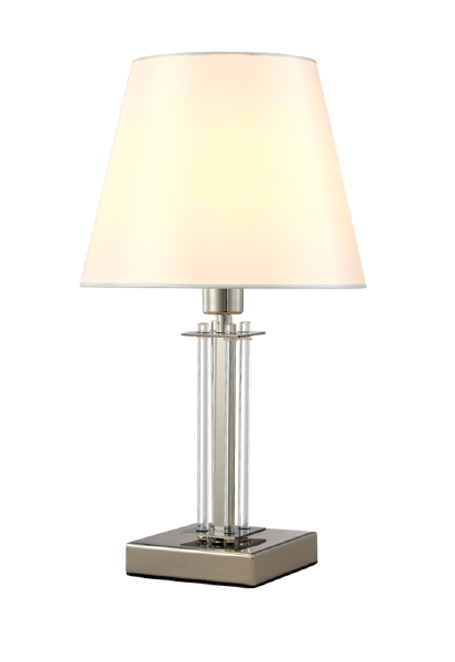 Настольная лампа Crystal Lux Nicolas NICOLAS LG1 NICKEL/WHITE