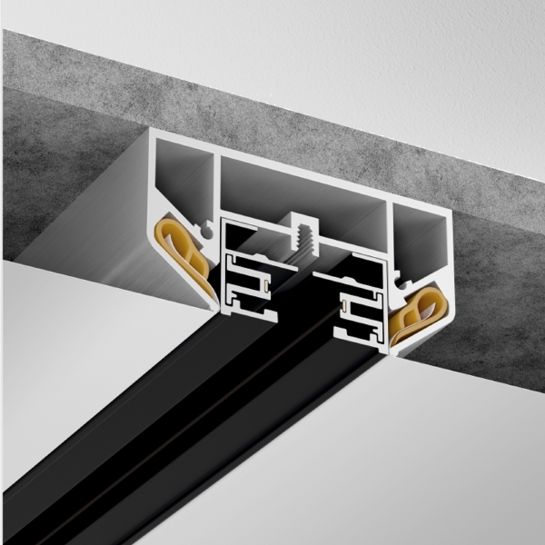 Профиль для монтажа однофазного шинопровода в натяжной потолок Maytoni Accessories for tracks TRA001MP-11S
