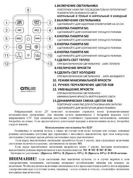 Светильник потолочный Citilux Симпла CL714480G