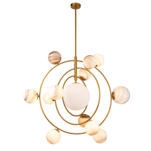Люстра на штанге Delight Collection Planet KG1122P-13 brass