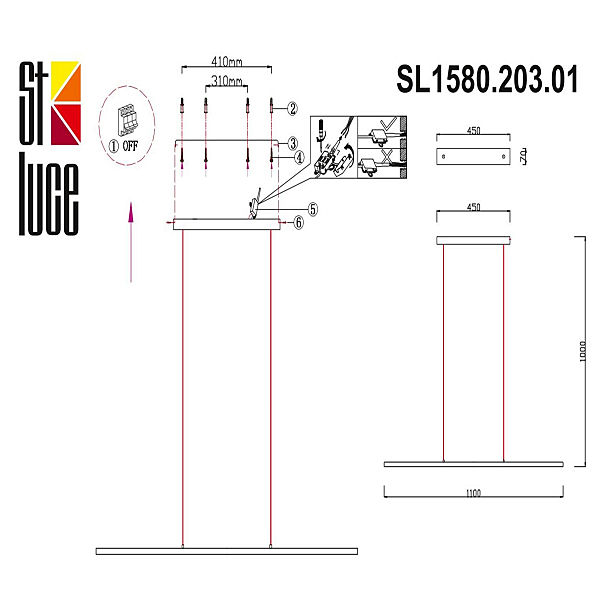 Подвесная люстра ST Luce Ralio SL1580.203.01