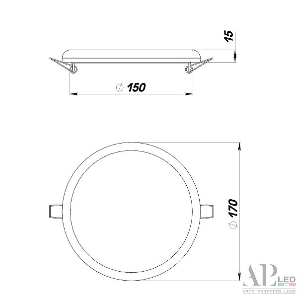 Встраиваемый светильник APL Led Ingrid 3322.FAP222R/22W/4K