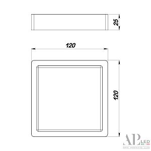 Светильник потолочный APL Led Ingrid 3322.LDF6004M/6W/6K