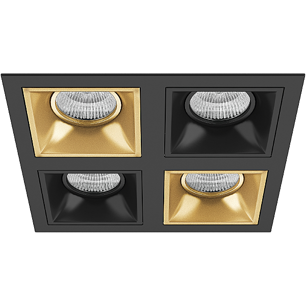 Комплект из светильников и рамки Lightstar Domino D54703070307