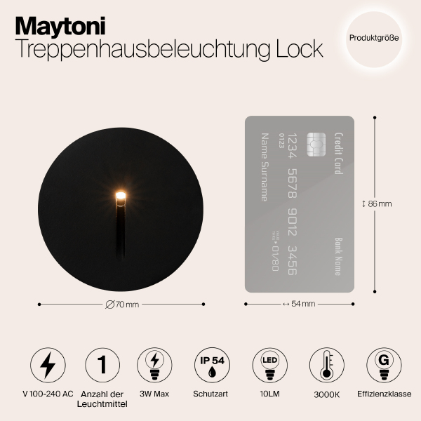 Подсветка для ступеней Maytoni Lock O014SL-L3B3K