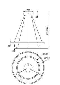 Подвесная люстра Maytoni Rim MOD058PL-L74W3K