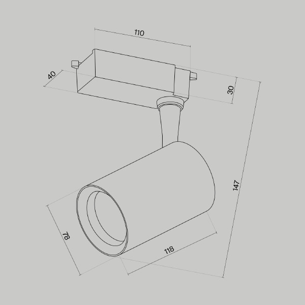 Трековый светильник Maytoni Vuoro Unity TR003-1-10W3K-M-W