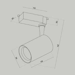 Трековый светильник Maytoni Vuoro TR003-1-10W3K-S-B