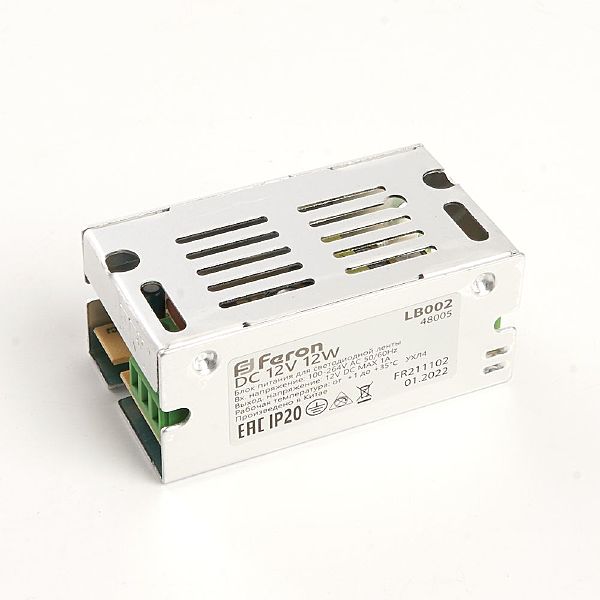 Трансформатор электронный для светодиодной ленты Feron LB002 48005
