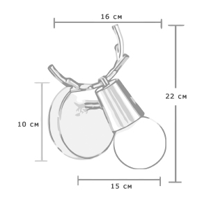 Настенное бра ImperiumLoft Deer01 181038-26